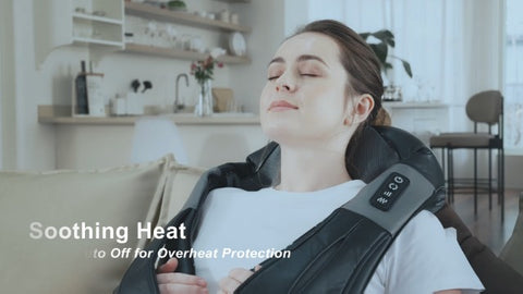 Shiatsu Neck and Back Massager with Soothing Heat, Nekteck Electric Deep Tissue 3D Kneading Massage Pillow for Shoulder, Leg, Body Muscle Pain Relief, Home, Office, and Car Use