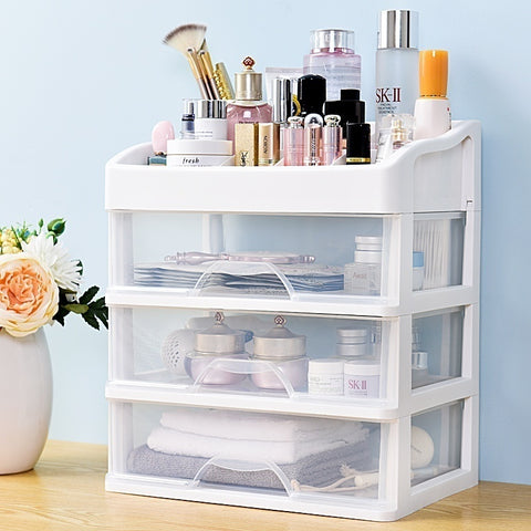 1/2/3 Layers Desktop Makeup Organizer Clear Storage Comestics Make Up Storage Box Container