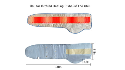 Atdoriat Sauna Belt Hot Compress Vibration Massage Fast Heating Belt for Waist and Abdominal Body Shape Waist Curve (Wide Updated Version)