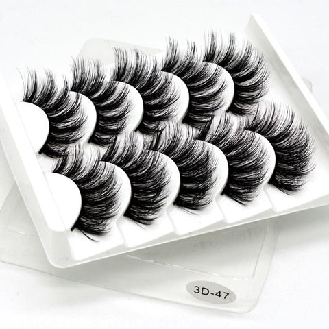 Best eyelashes 5 pairs 3d lashes mink eyelashes handmade false