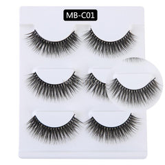 New 3D 5 Pairs Mink Eyelashes extension make up natural