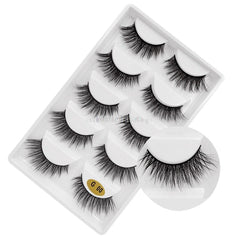 New 3D 5 Pairs Mink Eyelashes extension make up natural