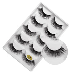 New 3D 5 Pairs Mink Eyelashes extension make up natural