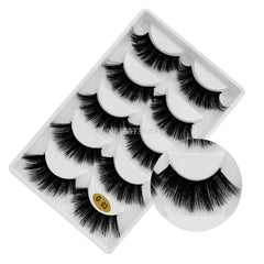 New 3D 5 Pairs Mink Eyelashes extension make up natural