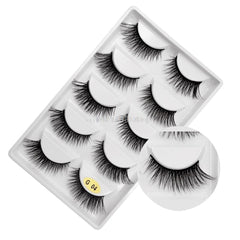 New 3D 5 Pairs Mink Eyelashes extension make up natural