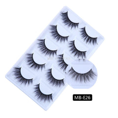 New 3D 5 Pairs Mink Eyelashes extension make up natural