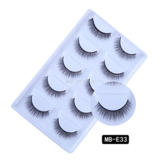 New 3D 5 Pairs Mink Eyelashes extension make up natural