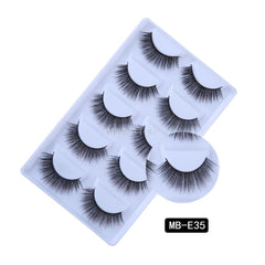 New 3D 5 Pairs Mink Eyelashes extension make up natural