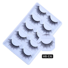 New 3D 5 Pairs Mink Eyelashes extension make up natural