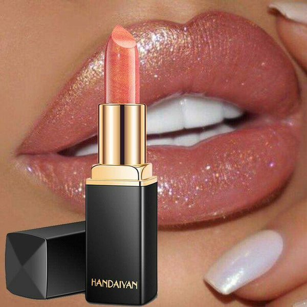 Handaiyan Waterproof Nude Glitter Lipstick Makeup Long