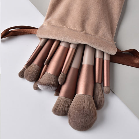 13pcs Professional Makeup Brush Set Soft Fur Beauty Highlighter Powder Foundation